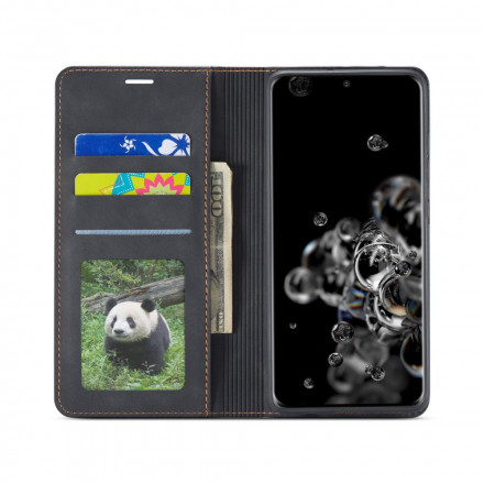 Flip Cover Samsung Galaxy S21 Plus 5G Effet Cuir FORWENW
