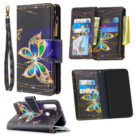 Xiaomi Redmi Note 8T Gold Butterfly Zipper Case