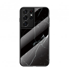 Samsung Galaxy S21 Ultra 5G Tempered Glass Case Marble Colors