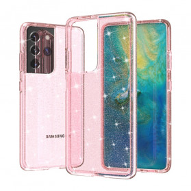 Samsung Galaxy S21 Ultra 5G Transparent Glitter Cover