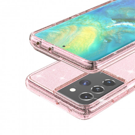 Samsung Galaxy S21 Ultra 5G Transparent Glitter Cover