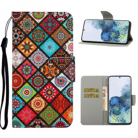 Samsung Galaxy S21 Ultra 5G Patchwork Mandalas Case with Strap