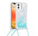 Case iPhone 12 Mini Glitter and Cord