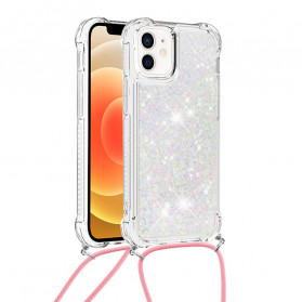 Case iPhone 12 Mini Glitter and Cord