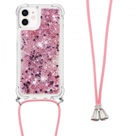Case iPhone 12 Mini Glitter and Cord