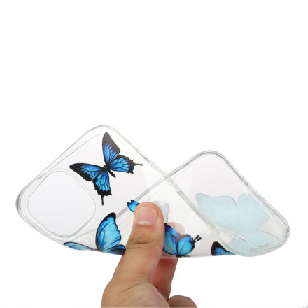 Case iPhone 12 / 12 Pro Flight of Blue Butterflies