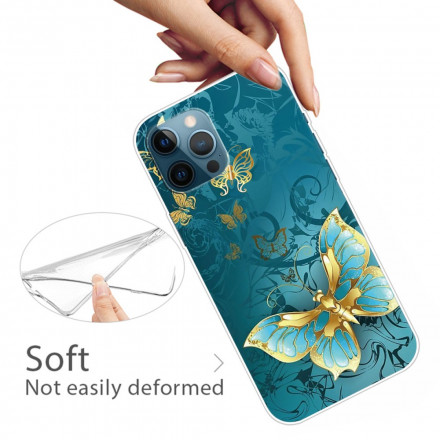 Case iPhone 12 / 12 Pro Flexible Butterflies