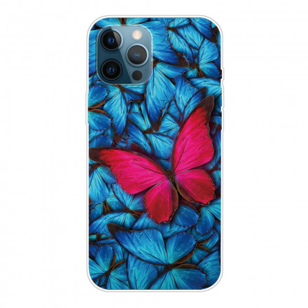 Case iPhone 12 / 12 Pro Flexible Butterflies
