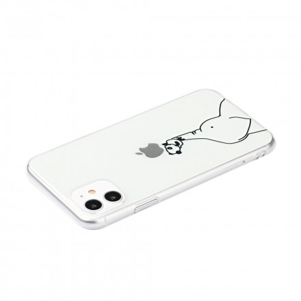 Case iPhone 11 Panda and Elephant Games Logo