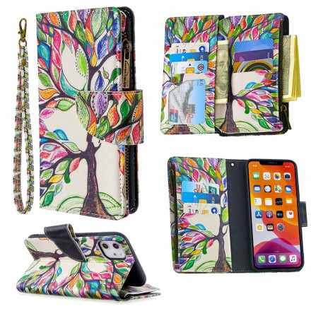 Case iPhone 11 Zipped Pocket Tree