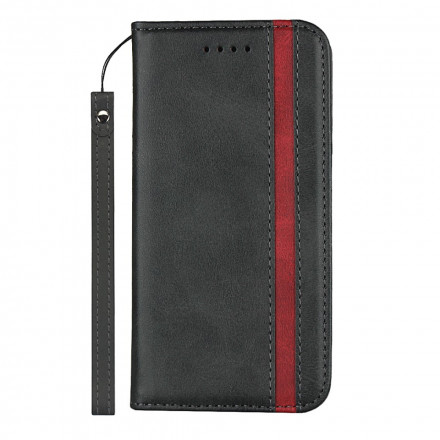 Flip Cover iPhone 11 Leather Effect Two-tone with Strap