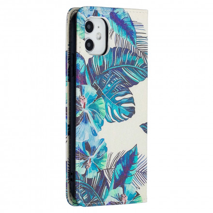 Flip Cover iPhone 11 Feuilles