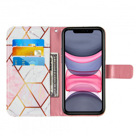 iPhone 11 Marble Case with Strap