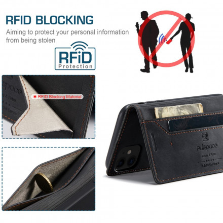 Flip Cover iPhone 11 Effet Cuir Technologie RFID