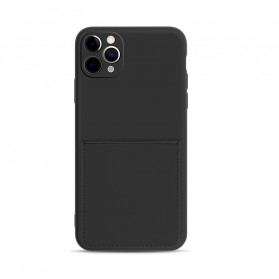 Case iPhone 11 Pro Silicone et Simili Cuir Porte Carte