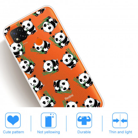 Xiaomi Redmi 9C Small Pandas Case