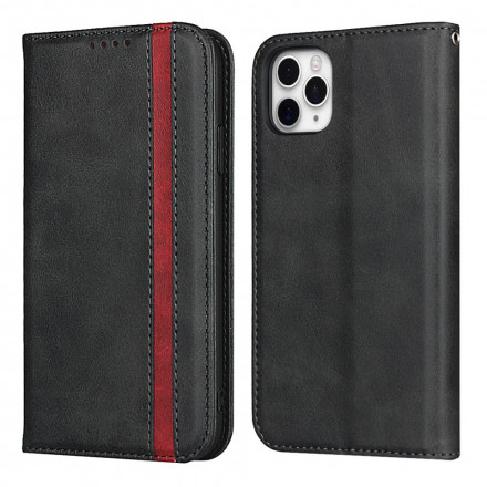 Flip Cover iPhone 11 Pro Leather Effect Two-tone with Strap
