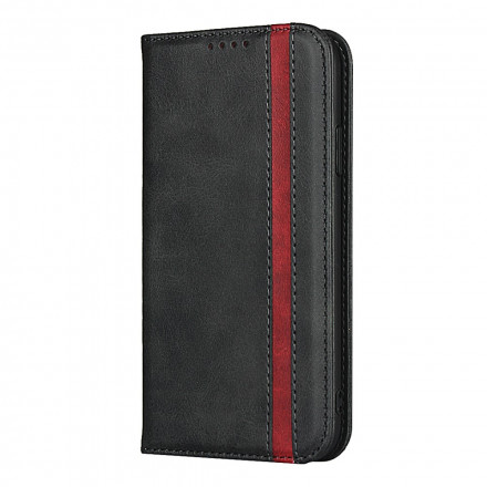 Flip Cover iPhone 11 Pro Leather Effect Two-tone with Strap