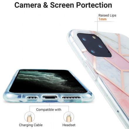 Case iPhone 11 Pro Marble Geometric Flashy