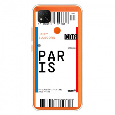 Case Xiaomi Redmi 9C Boarding Pass to Paris