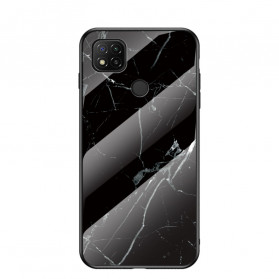 Xiaomi Redmi 9C Tempered Glass Case Marble Colors