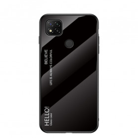 Xiaomi Redmi 9C Tempered Glass Case Hello