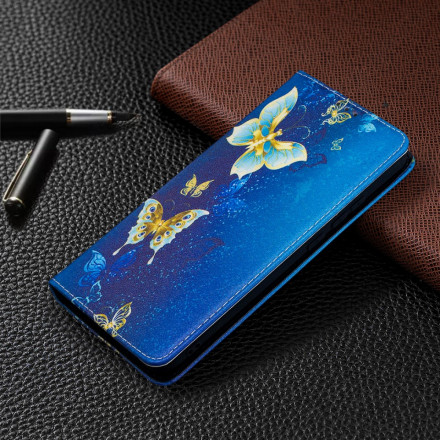 Flip Cover Xiaomi Redmi 9C Colored Butterflies