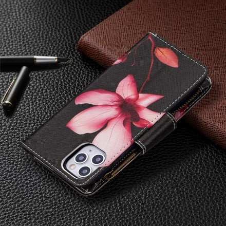 Case iPhone 11 Pro Max Zipped Pocket Flower