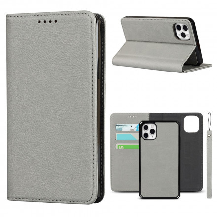 Flip Cover iPhone 11 Pro Max Genuine Leather Lychee Detachable Cover