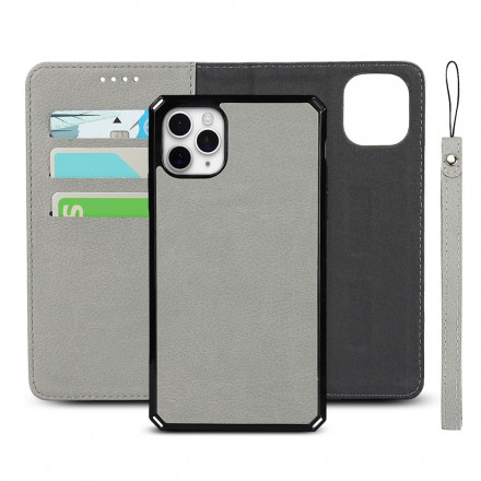 Flip Cover iPhone 11 Pro Max Genuine Leather Lychee Detachable Cover