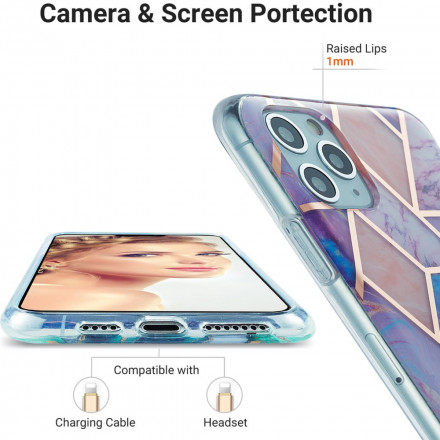 Case iPhone 11 Pro Max Silicone Marble Geometry