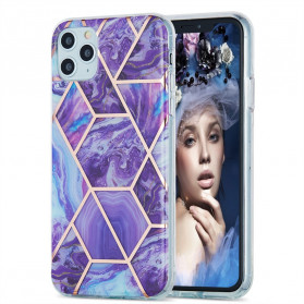 Case iPhone 11 Pro Max Silicone Marble Geometry