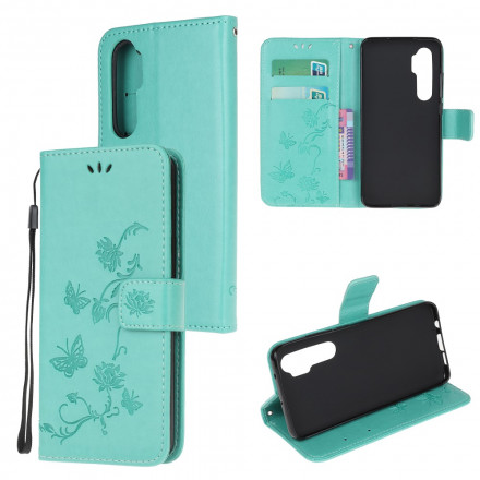 Xiaomi Mi Note 10 Lite Case Butterflies and Asian Flowers