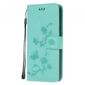 Xiaomi Mi Note 10 Lite Case Butterflies and Asian Flowers