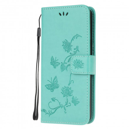 Xiaomi Mi Note 10 Lite Case Butterflies and Asian Flowers