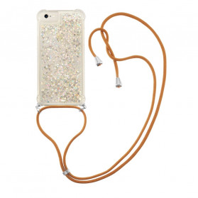 Case iPhone SE 2 / 8 / 7 Glitter and Cord