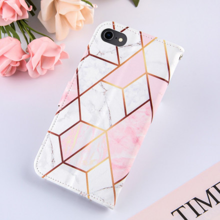 Case iPhone SE 2 / 8 / 7 Marble with Strap