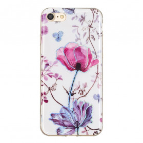 Case iPhone SE 2 / 8 / 7 Flowers Glitter Design