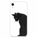 Case iPhone XR Cat Black Thoughtful