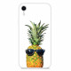 iPhone XR Transparent Case Pineapple with Glasses