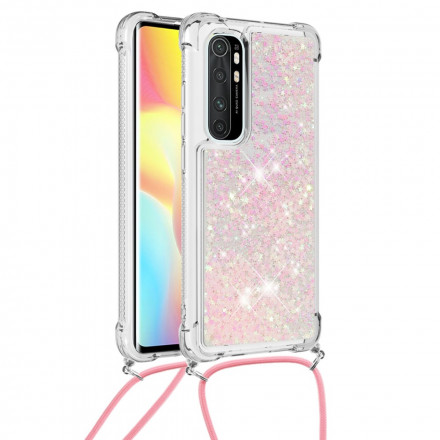 Xiaomi Mi Note 10 Lite Case Glitter and Cord