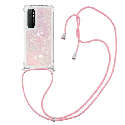 Xiaomi Mi Note 10 Lite Case Glitter and Cord