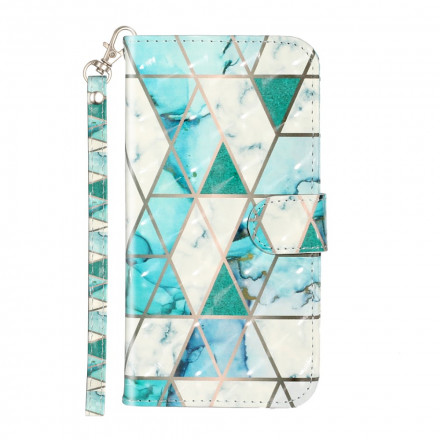 Case iPhone XR Marble Light Spots with Strap