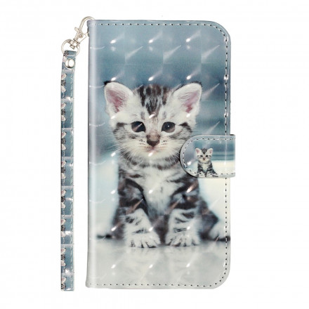 Case iPhone XR Kitten Light Spots with Strap