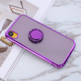 iPhone XR Case Glitter and Diamonds Ring