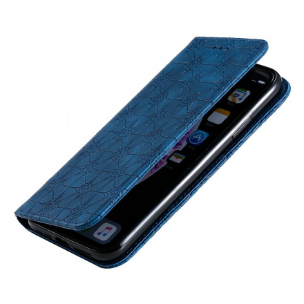 Flip Cover iPhone XR Fleurs Baroques