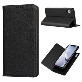 Flip Cover iPhone XR Genuine Leather Lychee Detachable Cover