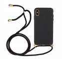 iPhone X / XS Silicone Case with Colored Cord