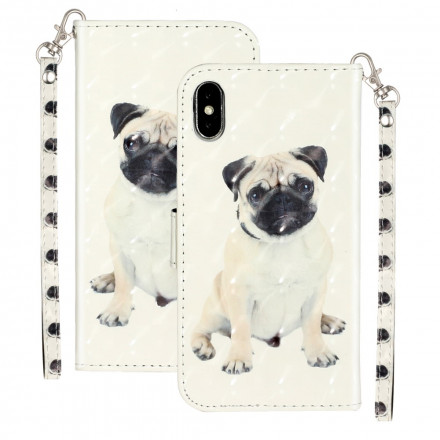 Case iPhone X / XS Dog Light Spots with Strap