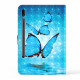 Cover Simili Cuir Samsung Galaxy Tab S7 Papillons